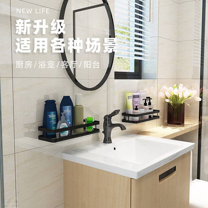 Wall Mounted Kitchen Spice Rack | No-Drill Bathroom Storage Organizer | Multi-functional Seasoning Holder