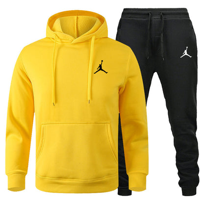 Men's Winter Fleece Tracksuit 2-Piece Set | European American Style Leisure Sports Suit | Warm Sweater