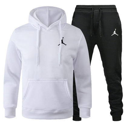 Men's Winter Fleece Tracksuit 2-Piece Set | European American Style Leisure Sports Suit | Warm Sweater