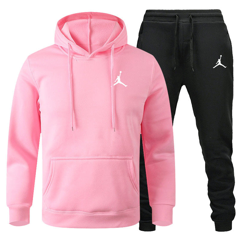 Men's Winter Fleece Tracksuit 2-Piece Set | European American Style Leisure Sports Suit | Warm Sweater