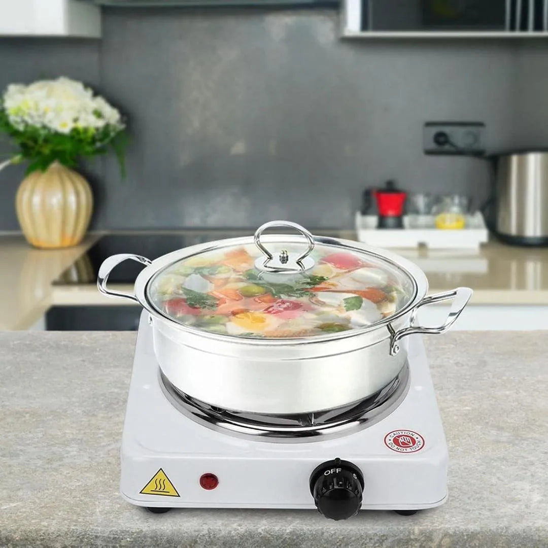Electric Stove Hot Plate | Stainless Steel Single Burner Cooker | Energy-Efficient Cooking Appliance