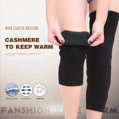 1 Pair Winter Thermal Knee Warmers – Soft Warm Knee Protector for Pain Relief & Cold Weather Support (Random Color) h1