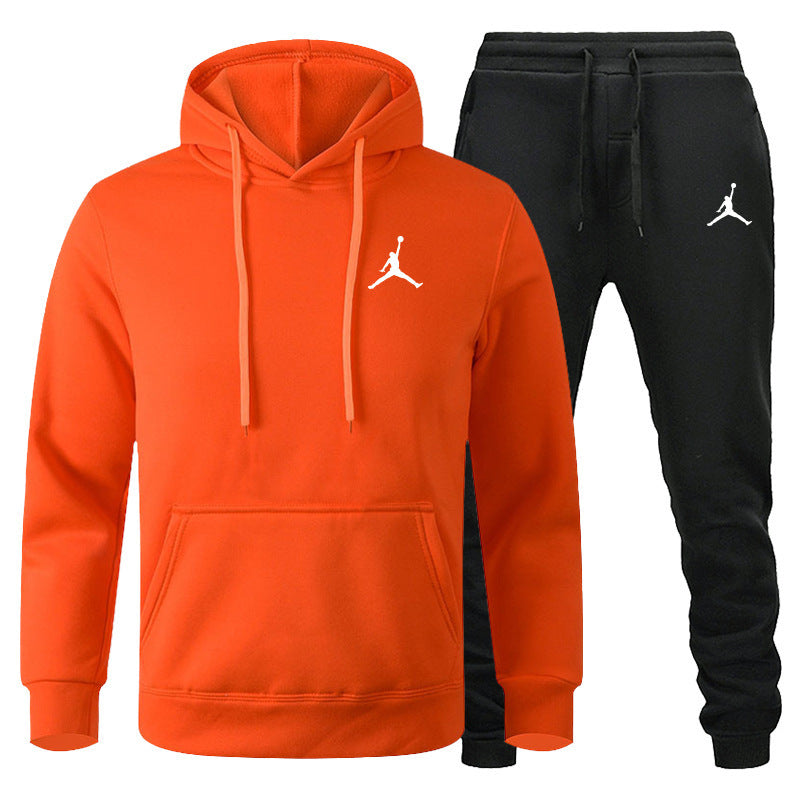 Men's Winter Fleece Tracksuit 2-Piece Set | European American Style Leisure Sports Suit | Warm Sweater
