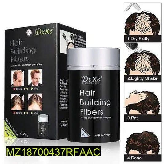 Hair Building Fibers 22g | Dexe Instant Thickener | Natural Keratin Fiber for Men & Women | Fuller Hair in 30 Seconds