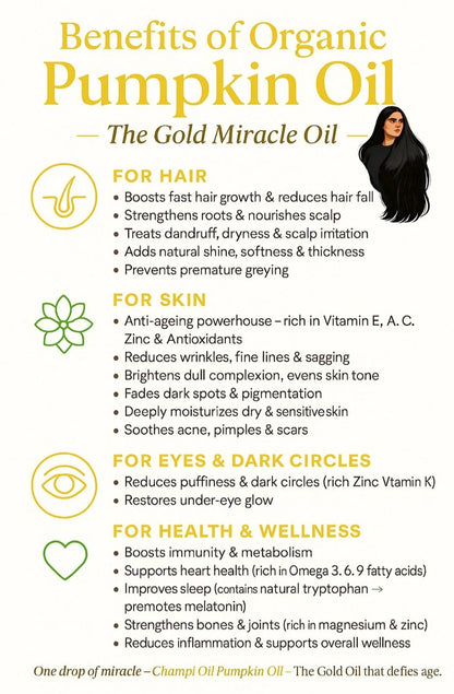Organic Pumpkin Seed Oil – 100% Pure Cold-Pressed Oil for Hair, Skin & Heart Health (Vitamin-Rich) h1
