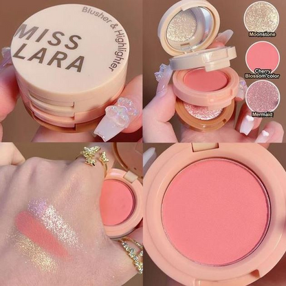 Miss Lara 3-in-1 Blush Palette – Highlighter, Contour & Blush in One | Fine Smooth Texture & Long-Lasting Makeup h1