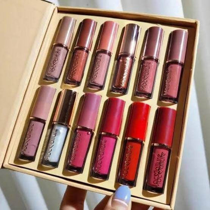 Crazy Girl “Thanks for the Love” Lip Gloss Set – 12 in 1 Multi-Shade Collection | Smooth & Non-Sticky Finish (3 ml Each) h1