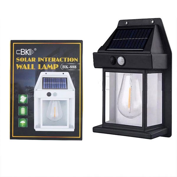 Solar Sensor Light | Outdoor Waterproof Tungsten Filament Lamp | Intelligent Motion Induction Wall Light for Home, Garden & SecurityvA1